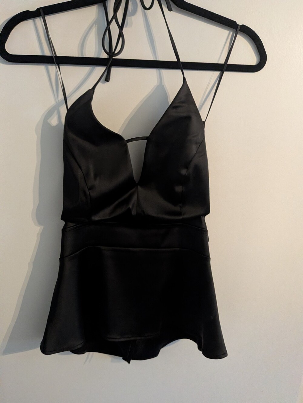 Express Black Satin Camisole Top